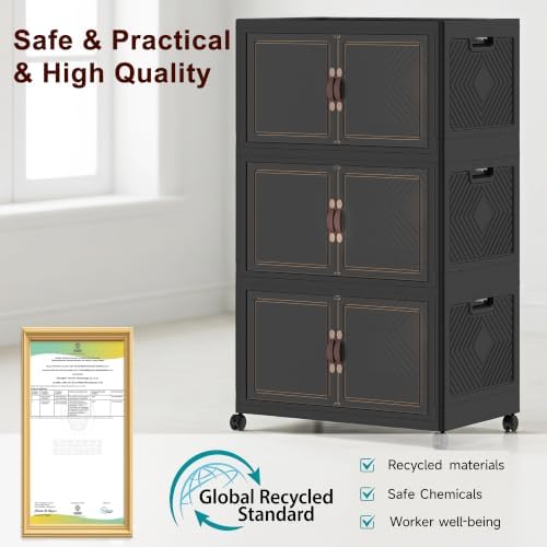 UAMFURI Stackable Storage Bins with Lids, 720QT Lockable Storage Cabinet - Image 6