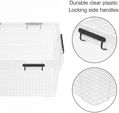 90 Quart 32-Pack Clear Storage Bins with Lids - Image 4