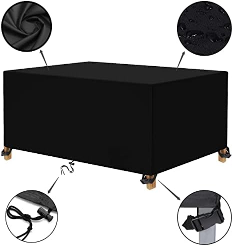 Patio Furniture Covers 84" L x 36" W x 36" H Waterproof Outdoor 600D Patio Table Covers Rectangle Couch Cover Weatherproof Furniture Covering for Deck Lawn and Backyard 210x90x90cm - Image 2