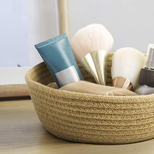 Atyhao Natural Cotton Rope Storage Baskets, Multi Sized 3 Pieces Set Round Organizer Bins for Home Decor Closet Toys Desktop Cosmetic Kid's Room Storage Nursery Bins (Hemp Rope) - Image 5