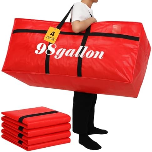 Windyun 4 Pack 98 Gallon Extra Large Moving Bags XXL Heavy Duty Storage Bag by Windyun