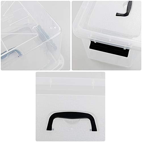 10 L Clear Plastic Latching Box, Storage Bin with Lids, 4-Pack - Image 3