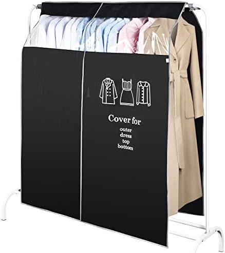 OTraki Clothes Rail with Cover, 120 x 150 cm, Long Dustproof Garment Bags, Business Garment Bag, Clothes Rails Cover, Dustproof for Suit, Coat, Dress, Jacket and Down Jacket by OTraki