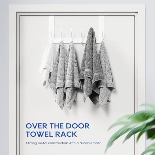 Over The Door Hooks, No Assembly Door Hanger, 2-Pack, White - Image 3