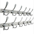 Dseap Coat Rack Wall Mount 24 Inch, Heavy Duty 12-Gauge Base vs Flimsy 1mm, Double-Thick Solid Anti-Snap Hooks, Stainless Steel 6-Hook Hanger for Clothes Hat Closet Entryway, Chromed, Pack of 2 by Dseap