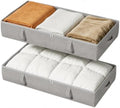 Side-Supported Under Bed Storage Containers, 8 Inch 80L Clothes Storage Bin by Vailando