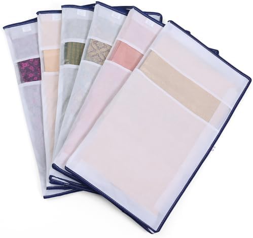 Astro 173-20 Obi Storage Bag, 3-Way Opening, Set of 6, Kimono Storage Case, Yukata, Kimono Storage Bag, Breathable, Non-woven Fabric, Dust and Dirt Guard, Transparent Window, Nagoya Obi, Half-width Obi, Obi-Lifting, Zippered, Paper Kimono, Kimono, Kimo... by ASTROSTORAGE