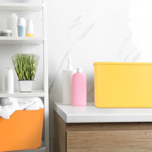 Hoolerry 8 Pieces Storage Bins, 16.1 x 12.0 x 9.7 Inch, Multi-colored - Image 5