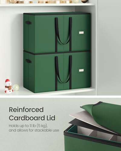 SONGMICS Christmas Ornament Storage Boxes, Set of 2, with 3-Inch 256 Slots - Image 4