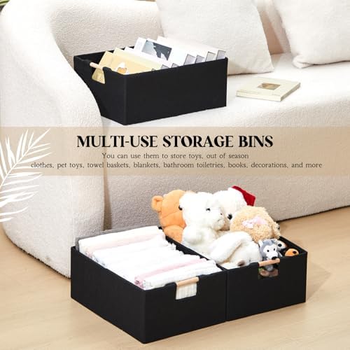 Cinnvoice 6 Pack Fabric Storage Bins for Closet Shelves, 15 x 10.6 x 6 Inch - Image 4