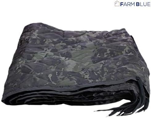 Farm Blue Black Camo Camping Military Blanket Tactical Woobie Blanket Poncho Liner - Lightweight, Multifunctional, All Weather Blankets - Camping Gear, Backpacking and Other Outdoor Activities - Image 3