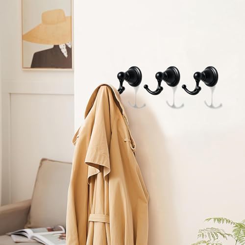 khtumeware 4 Pack 2-1/2 inch Black Vintage Towel Hooks - Image 3
