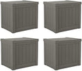 Suncast SS500ST 22 Gallon Small Resin Outdoor Patio Storage Deck Box (4 Pack) by Unknown