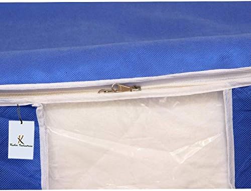Kuber Industries Underbed Storage Bag, Storage Organiser, Blanket Cover Set of 6 - Royal blue, Extra Large Size-CTKTC14149 - Image 6