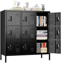 SUPEER 9-Door Metal Locker for Employees with Keyed Compartments by SUPEER