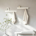 Coat Rack Wall Mount, 2-in-1 Wall Floating Shelf with 6 Hidden Coat Hooks by Unknown