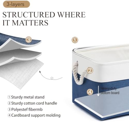 15x11x10 In Foldable Fabric Large Storage Bins with Handle 6 Pack - Image 2