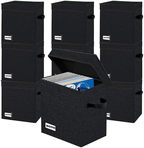 10 Pack Collection Comic Book Storage Boxes, Protector Organizer 11.8" X 9.8" X 7.8" Collapsible Short Box Holds 160-180 Comic Book Heavy Duty Bin Container Holder Shelf by YNSZAS