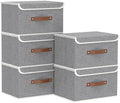 Yawinhe Collapsible Storage Bins,Grey,13.0x9.0x7.9in,5-Pack by Yawinhe