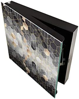 Concept Crystal 50 Keys Cabinet with Decorative Front Panel and Glass White Board KN06: Textures and Tiles 2 Series - Image 3