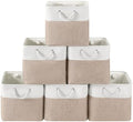 13x13 Inch Foldable Fabric Cube Storage Bins with Handles 6 Pack by VQRTEXAStorageBasket
