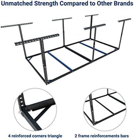 FLEXIMOUNTS 4x8 Overhead Garage Storage Rack, 2 Pack, Black - Image 4