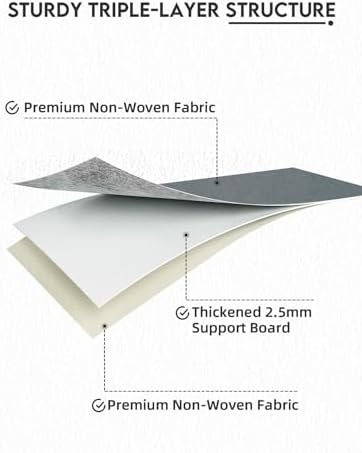 [6-Pack] Fabric Storage Bins (15x11x9.5 ) Reinforced 2.5mm Cardboard Shelf Bins with PU Leather Handles Durable Storage Baskets for Closet Organization, Toy Organizer, & Home Office White&Grey - Image 5