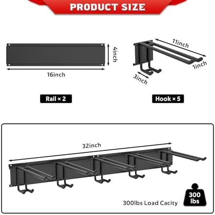 Ultrawall Ski Rack, Wall Mounted Ski Storage Rack, Garage Skis Holder - Image 5