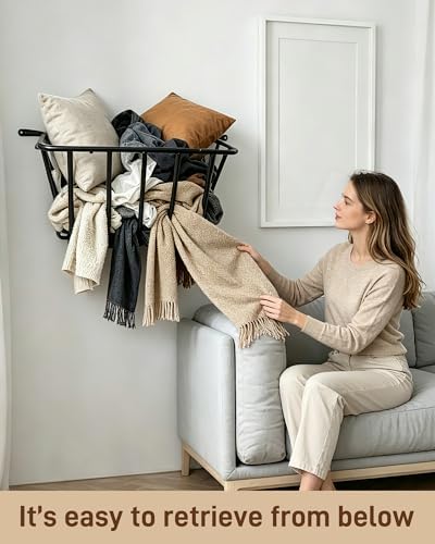Wall Mounted Blanket Holder, Heavy Duty Metal Thicken Rack - Image 5