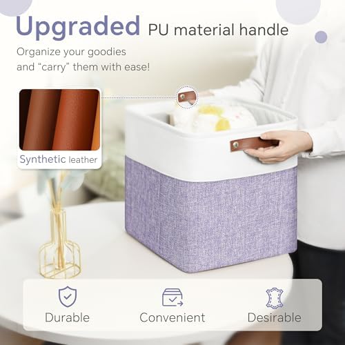 FinishingBo 11 inch Cube Storage Bin 6 Pack, Cube Organizer Bins - Image 5