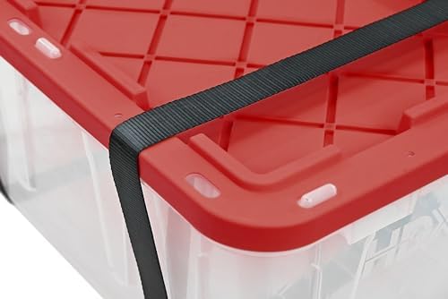 CX Xtra Tall Heavy Duty Clear 27-Gallon Stackable Plastic Storage Bins, 4pk - Image 3