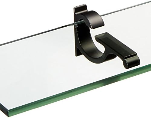 Spancraft 8" x 48" Black Monarch Glass Shelf - Image 2