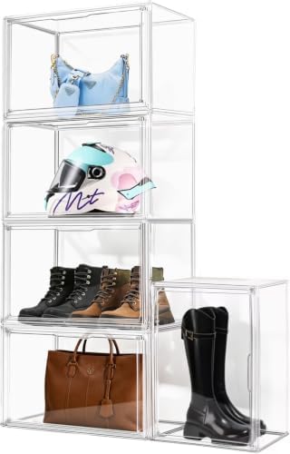 5 Pack XXX-Large Purse Handbag Organizer, Acrylic Display Case 17.7x13x13'' by EZJOB