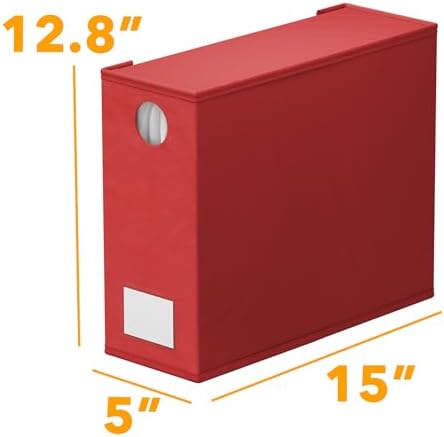 SpaceAid 8 Pack Bed Sheet Organizers and Storage, Foldable Sheet Organizer for Linen Closet, Sheets Set Folder Keeper with Window XL (Queen & King Size) Bedding Container (Red, 8 Pack) - Image 7