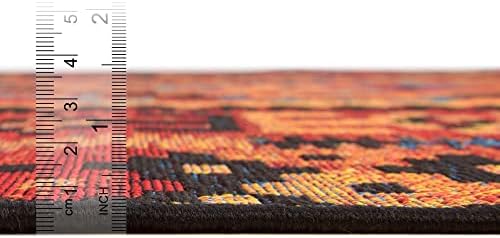 Unique Loom Outdoor Tribal Collection Area Rug - Tortuguero (7' 10" x 11' Rectangle Multi/Blue) - Image 2