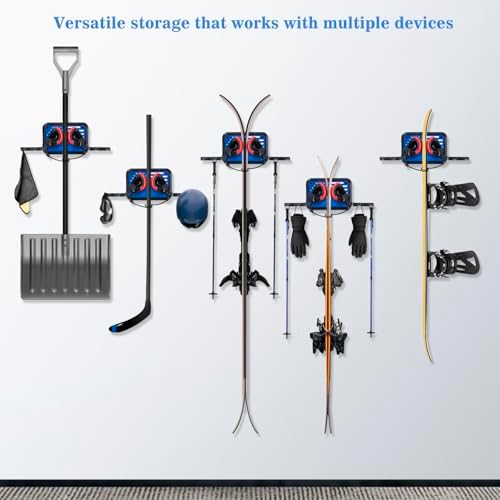 Ski Rack Wall Mount Ski & Snowboard Skateboard Wall Mount Fits Any Board holder Up to 25lbs Vertical Ski Storage Rack for Home & Garage Space-Saving Winter Gear Organizer 2Pack - Image 6
