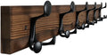 WEBI Coat Rack Wall Mount,36" Solid Wood Coat Hooks Wall Mounted Coat Hanger,16" Hole to Hole,Heavy Duty Hook Rack,6 Triple Hooks for Hanging Coats,Jacket,Hat,Backpack,Farmhouse,Brown by WEBI