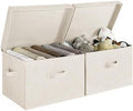 StorageWorks Fabric Storage Bins with Lids, Closet Storage Bins by StorageWorks