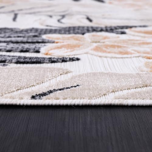 Luul Home Floral Indoor Outdoor Runner Rugs 2x7 Entryway Rug, Kitchen, Hallway Rug Washable Stain Resistant Outside Carpet Yellow 2 x 7 - Image 6