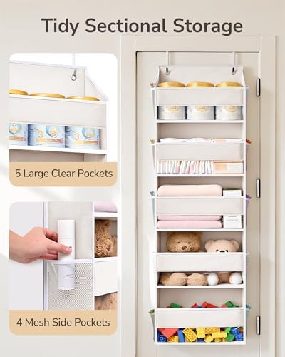 ULG 2 Pack 5-tier Over the Door Organizer Beige - Image 4