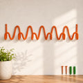 Coat Rack Wall Mount, Modern Wave Metal Wall Hooks by Unknown