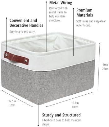 DECOMOMO Storage Bins, Extra Large Fabric Storage Baskets for Shelves 4Pack - Image 3