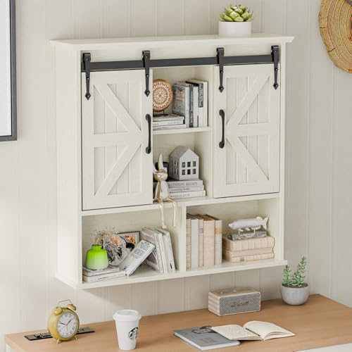 Vabches Bathroom Wall Cabinet, Farmhouse Medicine Cabinet, White - Image 6