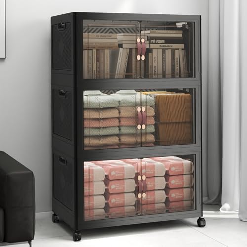 UAMFURI Stackable Storage Bins with Lids, 360QT Lockable Storage Cabinet by UAMFURIDirect