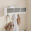 Haotian Wall Mount Entryway Coat Rack, Wall Size, White by Haotian