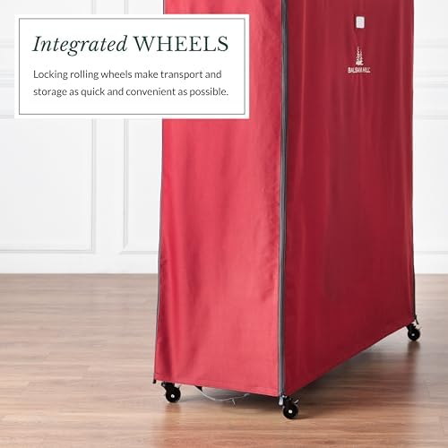 Balsam Hill Wreath & Garland Rolling Storage Chest - Premium All-in-One Christmas Storage Solution with Locking Wheels and Adjustable Clips for Multiple Wreaths and Garlands - Image 7