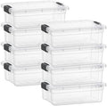 Superio 2.3 Quart Clear Plastic Storage Containers with Lids, Stackable Organizer Bins, BPA-Free Storage Boxes for Home, Office, Dorm & Classroom, 8 Pack by Superio