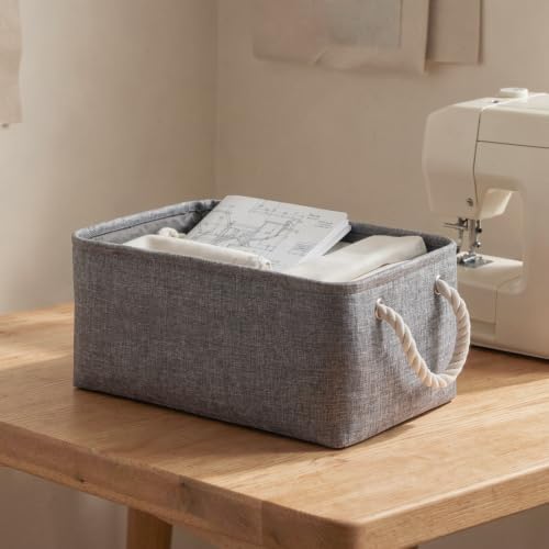 13.8x9.8x6.7 Inch Fabric Small Storage Bins with Handles 6 Pack - Image 6