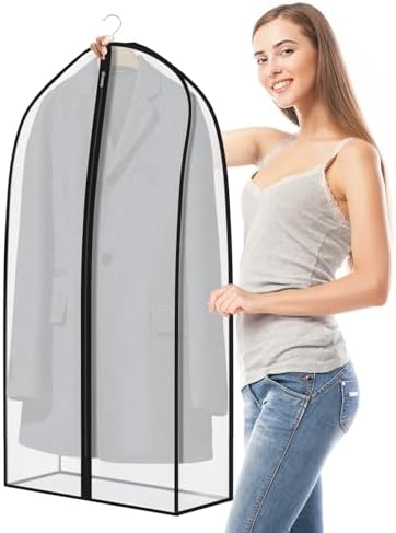 Zilink Garment Bags for Leather Coat Suit Bags for Closet Storage 43 in - Image 3