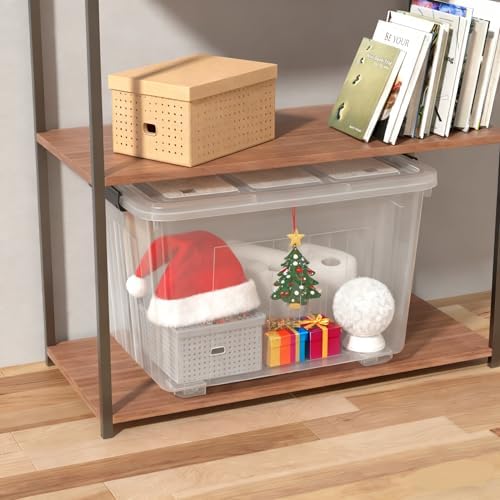 Zopnny 4-Pack 70 Qt Wheeled Storage Bins with Lids, Large Storage Container - Image 6